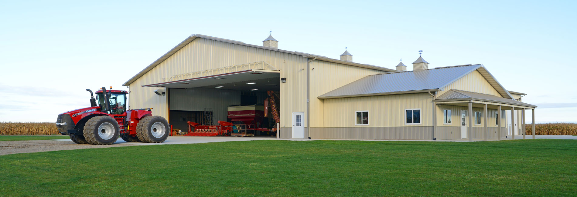 Agricultural Buildings, Machine Sheds, Pole Barns, and Livestock.